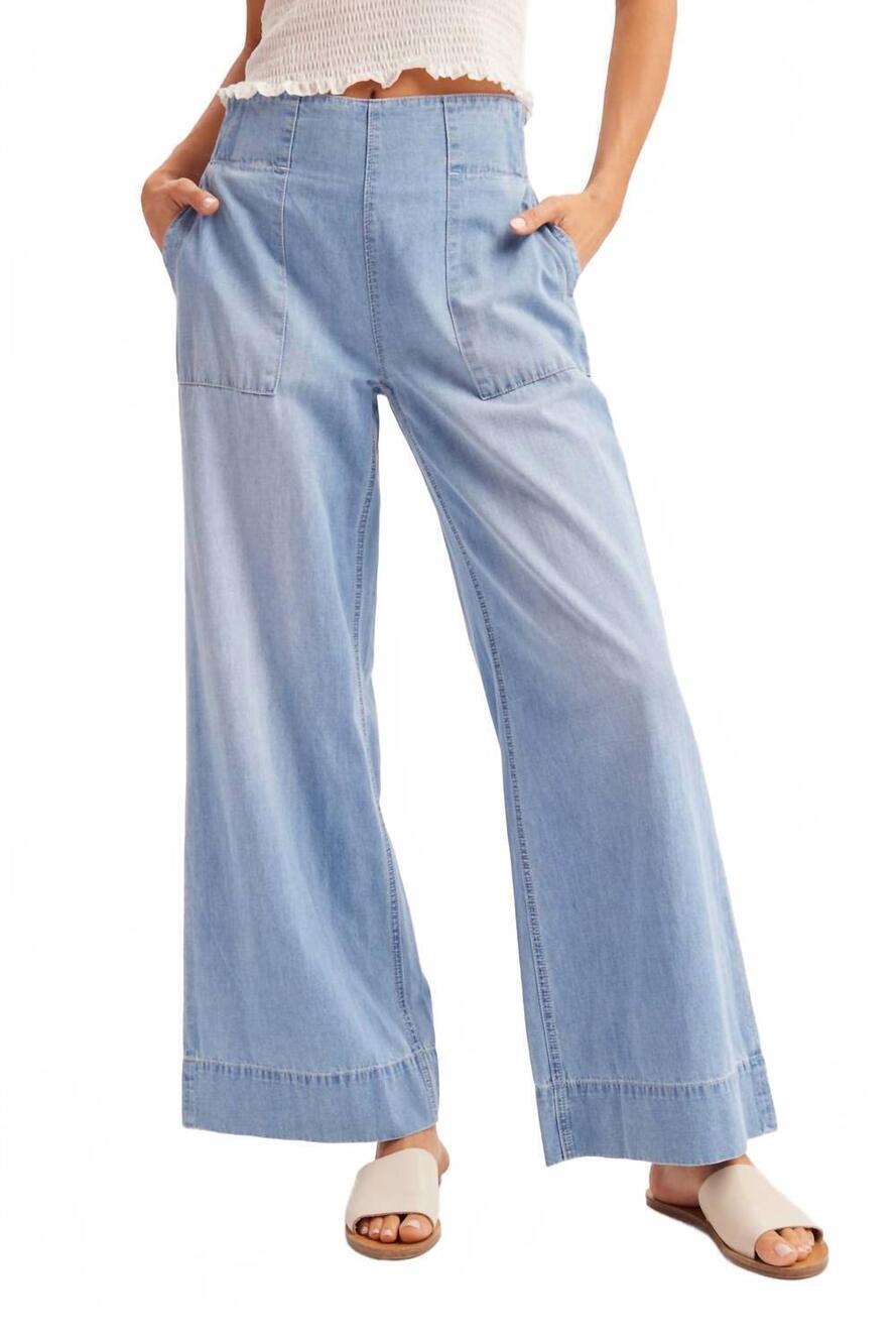 NEW BLUIVY winnie wide-leg denim jeans in blue